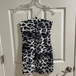 Mini Black And White Dress